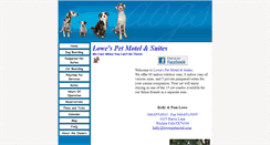 Desktop Screenshot of lowespetmotel.com